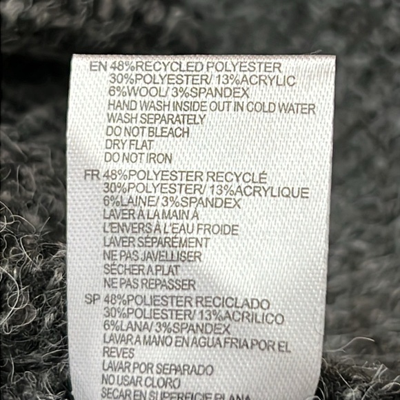 RD Style (Stitch Fix) Pullover Sweater Sz M Black/Gray Animal Print 1/4 Zip NWT - Picture 9 of 11